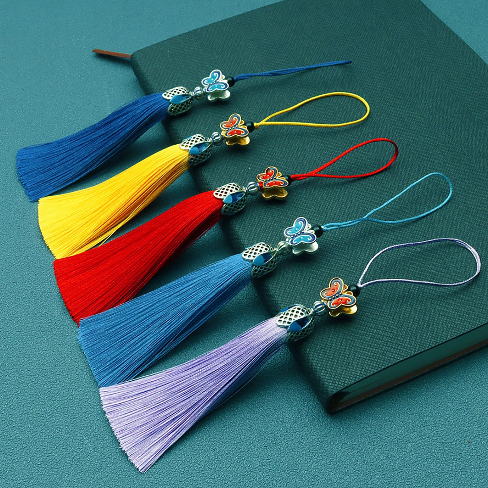 Amazon.co.jp: TARATI フリンジ タッセルチャーム 蝶モチーフ 両面