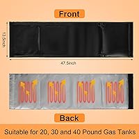 Vista 2 de Manta Calentadora de Tanque de Propano - 47.5 x 13.5" Calentador de Cilindro de Gas LP con Control de Temperatura 85-105F para Tanques de 20, 30, 40