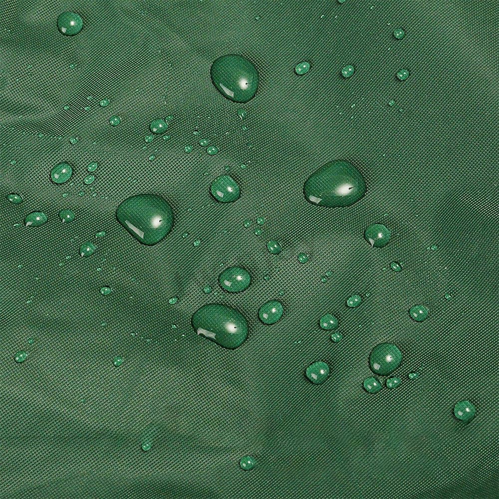 Funda para banco de jardín de 3 plazas, 134 x 66 x 89 cm, resistente al viento, protección UV, para exteriores, banco de patio, impermeable, para muebles de parque, funda de sofá, verde, 210D
