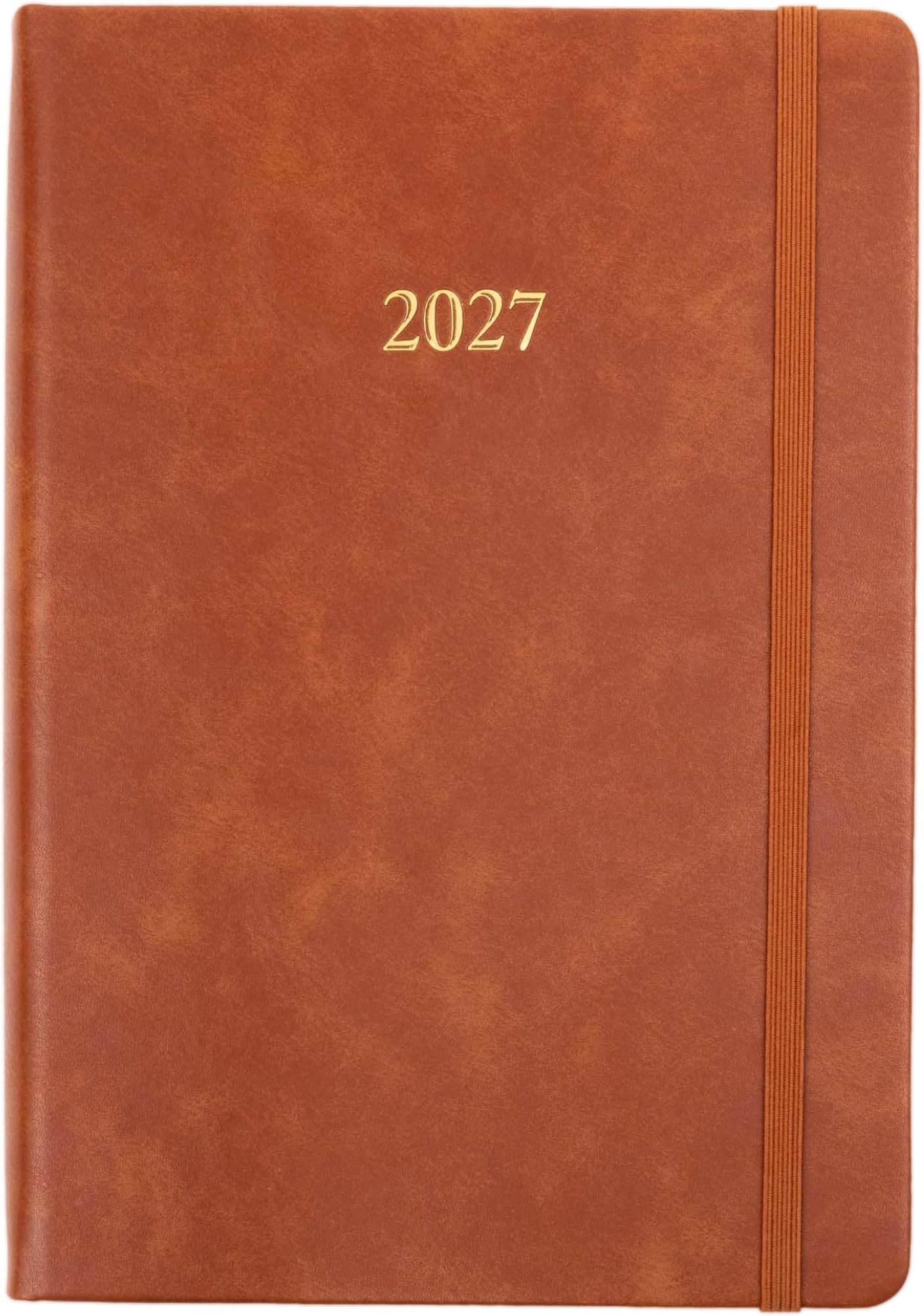Wykeham's Executive 2027 Daily Journal Planner โ US Public Holidays & Format โ Customization Available (Chestnut, 8.5" x 5.5")
