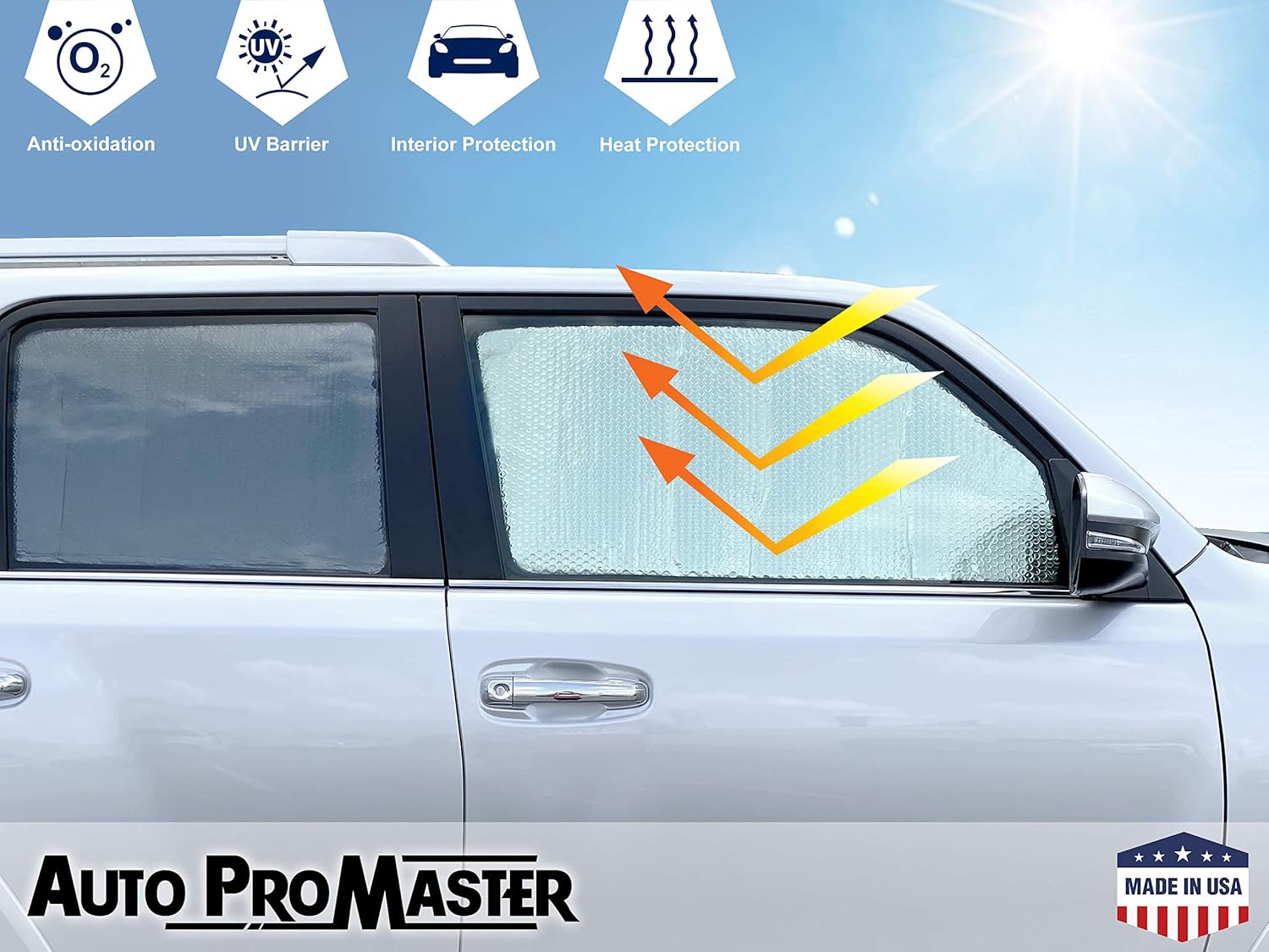 Side Window Front Seat Sunshades (Set of 2) Custom for 2014 2015 2016 2017 2018 2019 2020 2021 2022 2023 2024 2025 2026 Dodge Durango SUV, UV Rays Reflector Sunscreen Sun Shade Protector