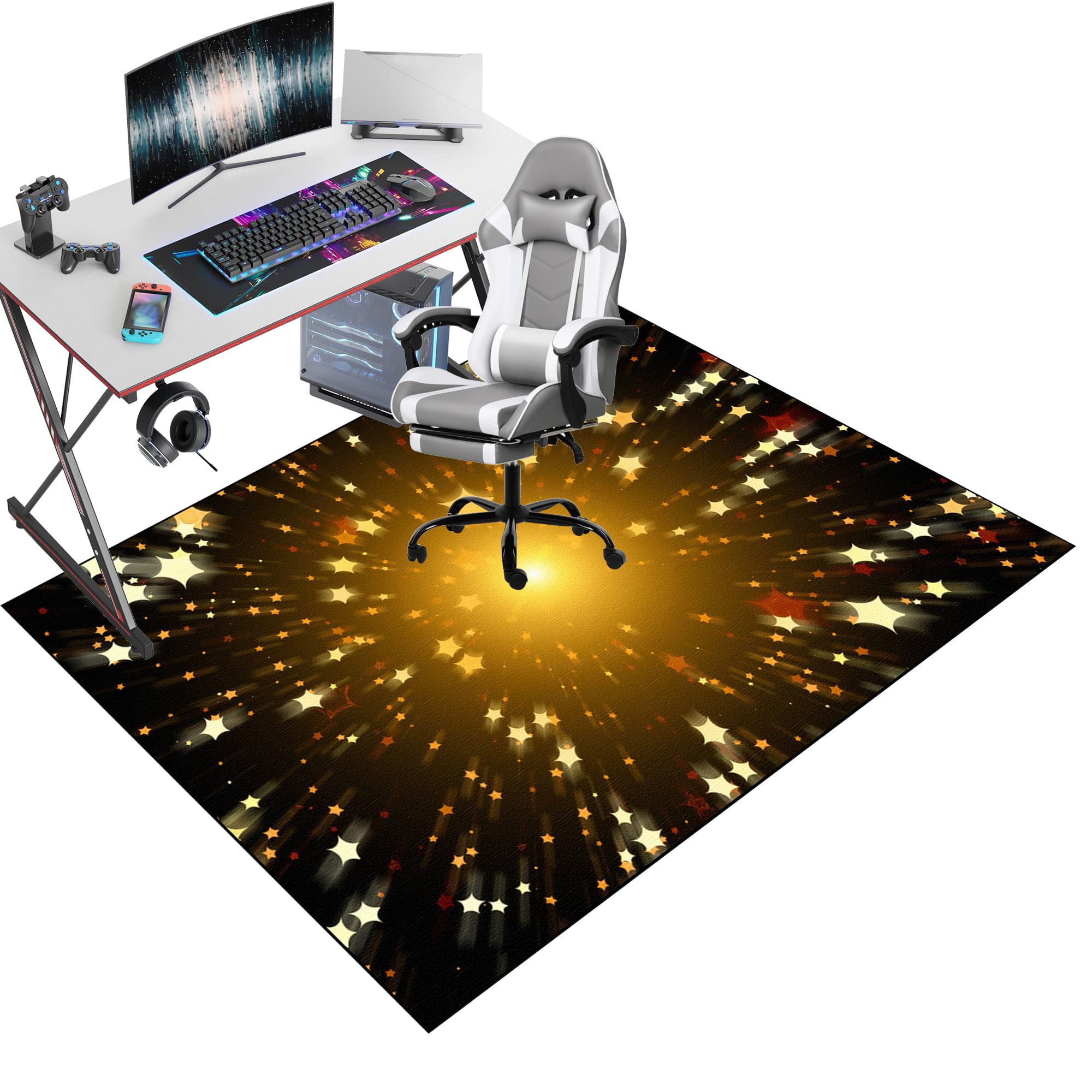 Tapis de protection antidérapant pour bureau à domicile et parquet