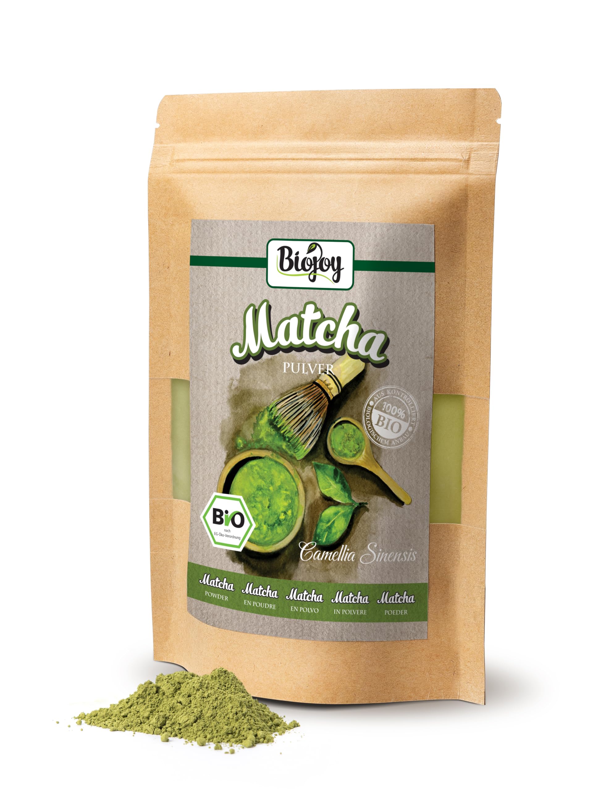 Biojoy Matcha in Polvere BIO (250 g), Per Tè e Latte (Camellia Sinensis)