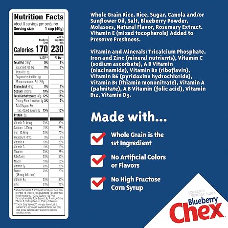 General Mills Blueberry Chex Breakfast Grain 12.5 oz
