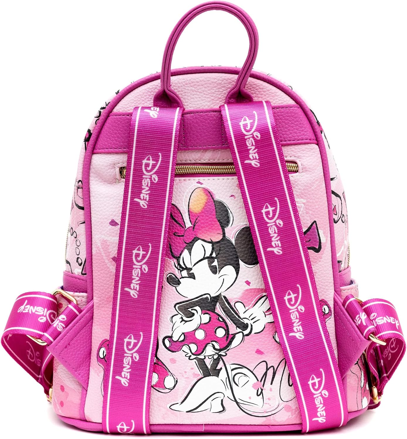 Wondapop Disney Minnie Mouse 11" Vegan Leather Fashion Mini Backpack