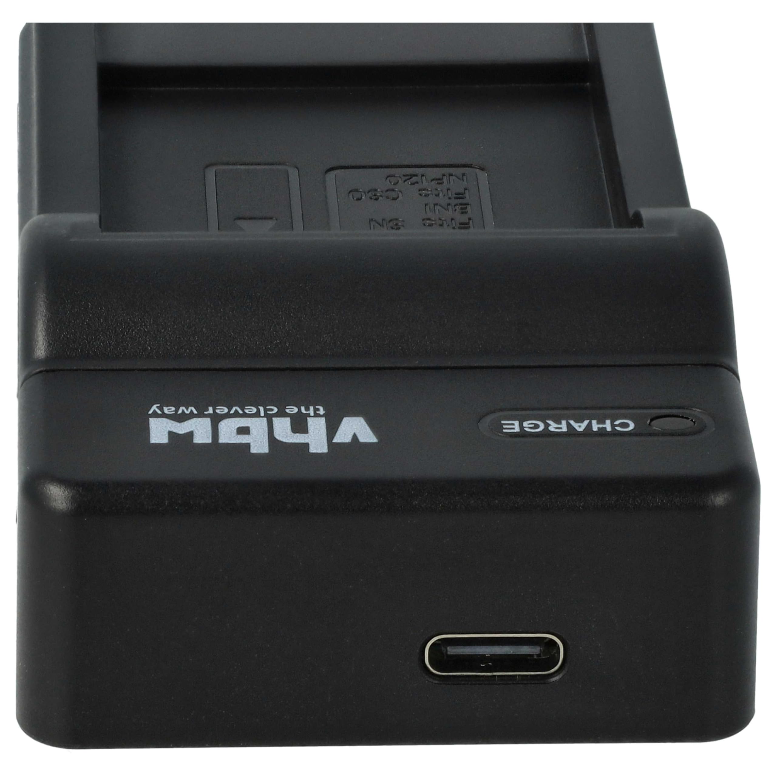 vhbw caricabatterie USB compatibile con Casio Exilim EX-Z680, EX-Z690, EX-ZS15 batterie di videocamera, reflex - Stazione di ricarica