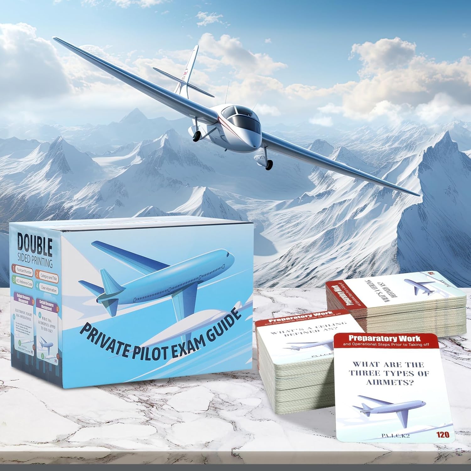 Private Pilot VFR Oral Exam Flashcards – 300+ Study Cards Covering ACS Task Codes, Airspace, Weather, Sectional Charts & Regulations – Updated for 2026 Checkride – Waterproof & Tear-Resistant
