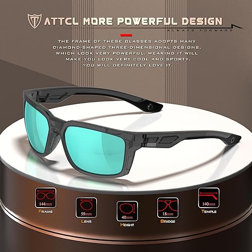 Miniatura 2 de ATTCL Gafas de sol deportivas polarizadas para hombre con protección UV400 para conducir, pescar y actividades al aire libre