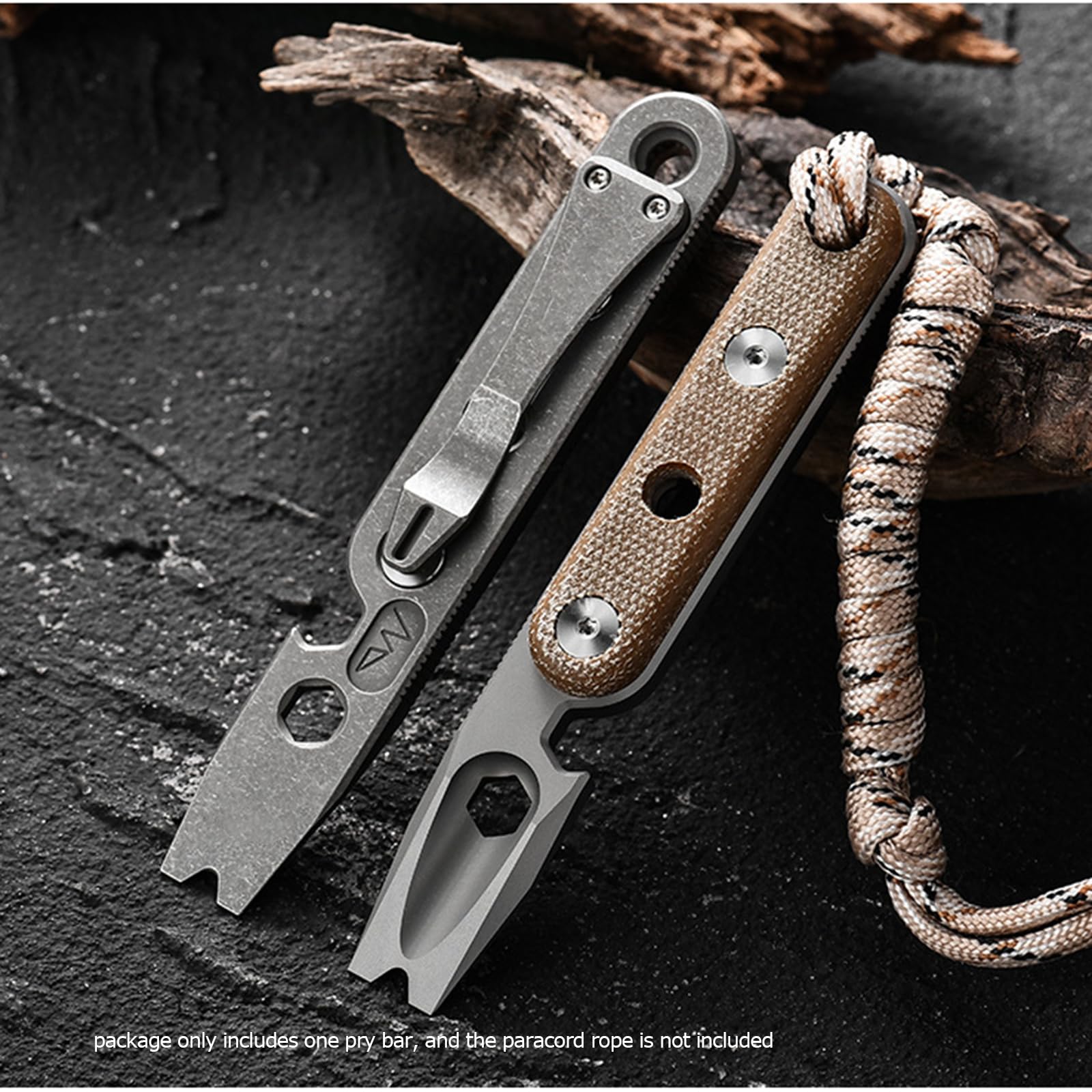 Hamans Brecheisen Multi-Tool Titan mit Taschenclip, Multifunktions-Flaschenöffner, Schraubenschlüssel, Nagelabzieher, 12 cm