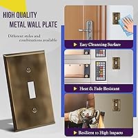 Vista 5 de ENERLITES Placa de pared metálica para interruptor de luz de palanca, cubierta de interruptor de acero inoxidable, resistente a la corrosión