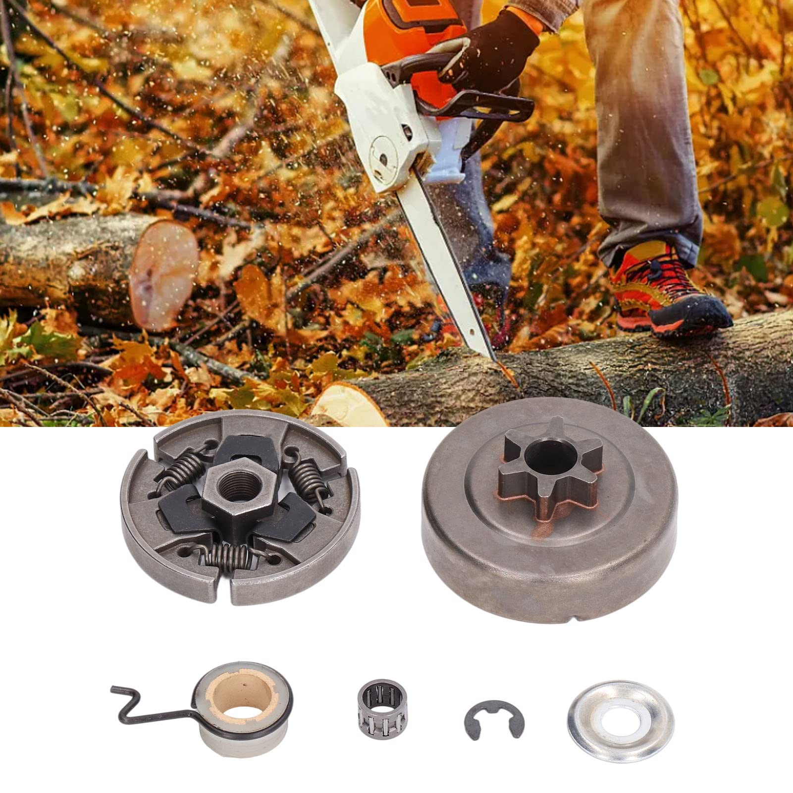 CarBole Kupplungssatz Für STIHL Motorsägen – Mit Kettenrad 3/8, Kompatibel Mit MS170, MS180, MS250 Uvm.