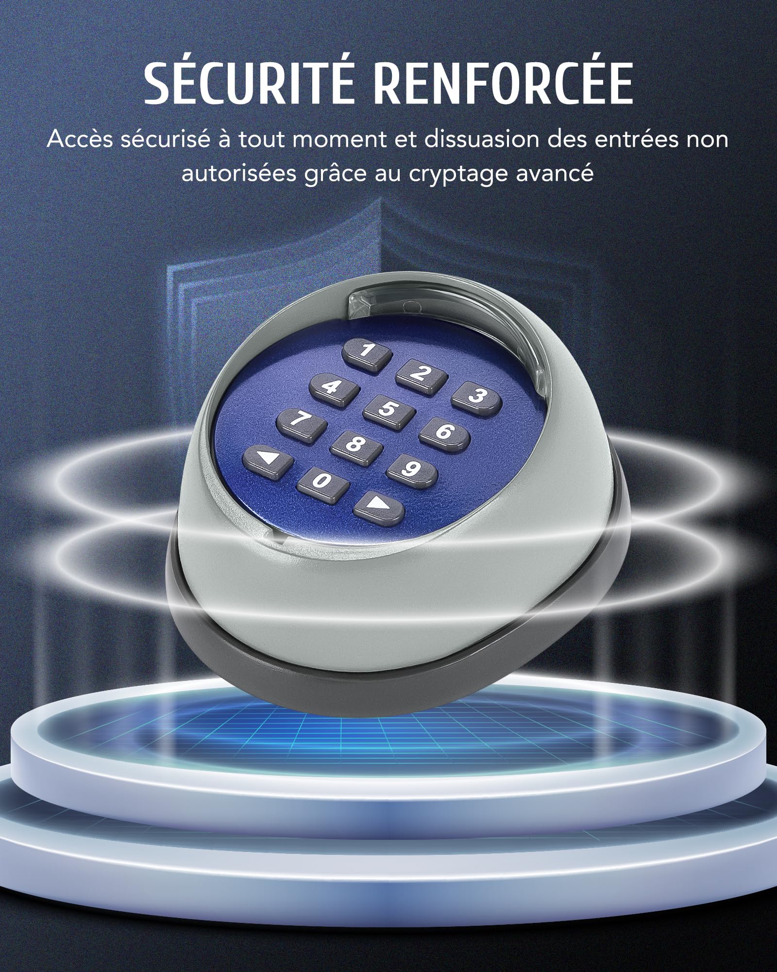 CO-Z Clavier à Code sans Fil pour Système de Sécurité Moteur Ouverture de Portail Domestique Portée 200m Porte Intelligente Intérieur et Extérieur Serrure de Porte sans Clé 433.92MHz
