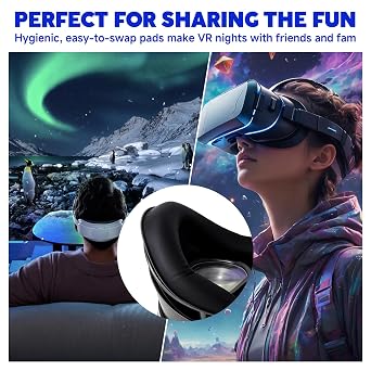 Valve Index Face Gasket 2 Pack - Ice Silk Washable Hygienic VR Cover for Valve Index Headset - High Breathability & Comfort with Velcro