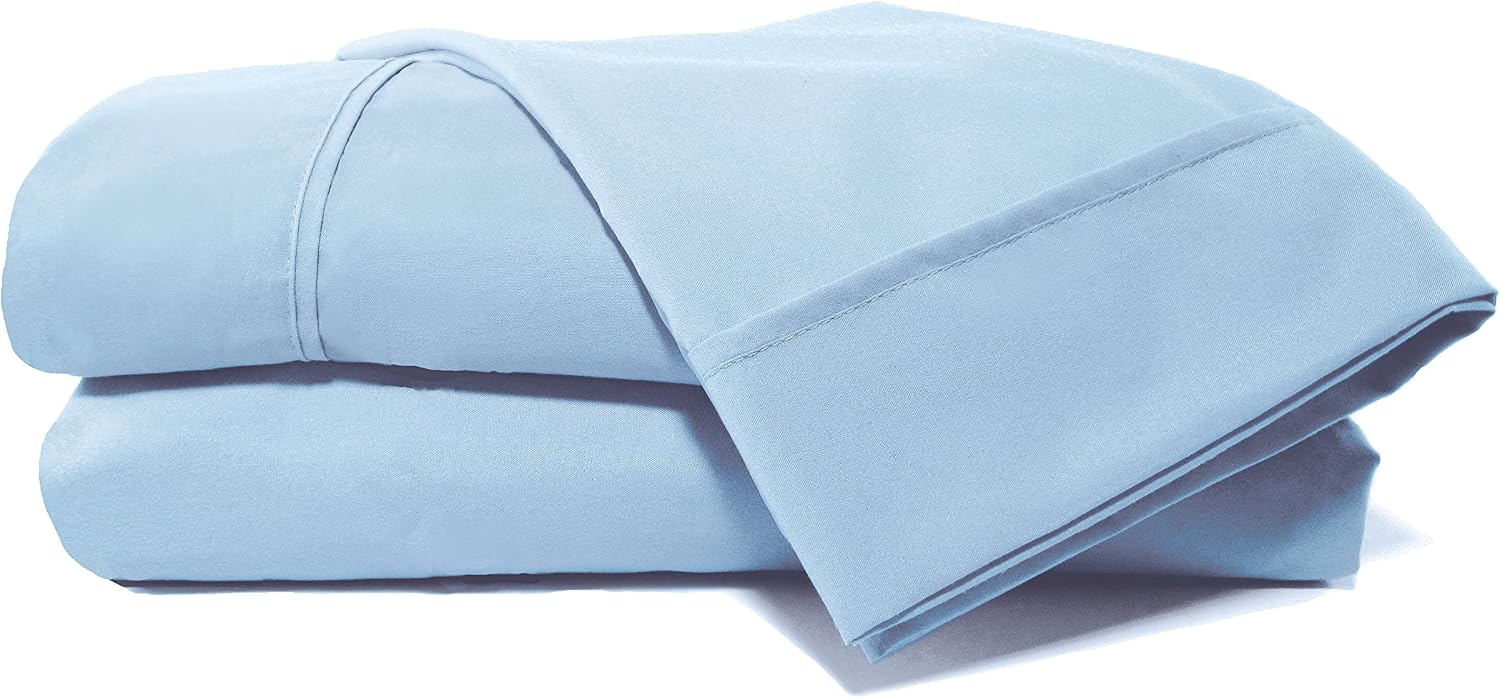 D. Charles Luxury Microfiber Sheets with Near Cotton Finish and Extra Bonus Pillowcases (Twin, Oxford Blue Solid)