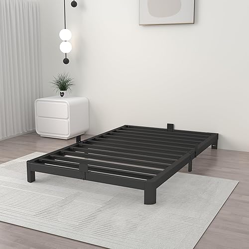 ITIMIDI 4 Inch Twin Bed Frame, Easy Assembly, Platform Bed