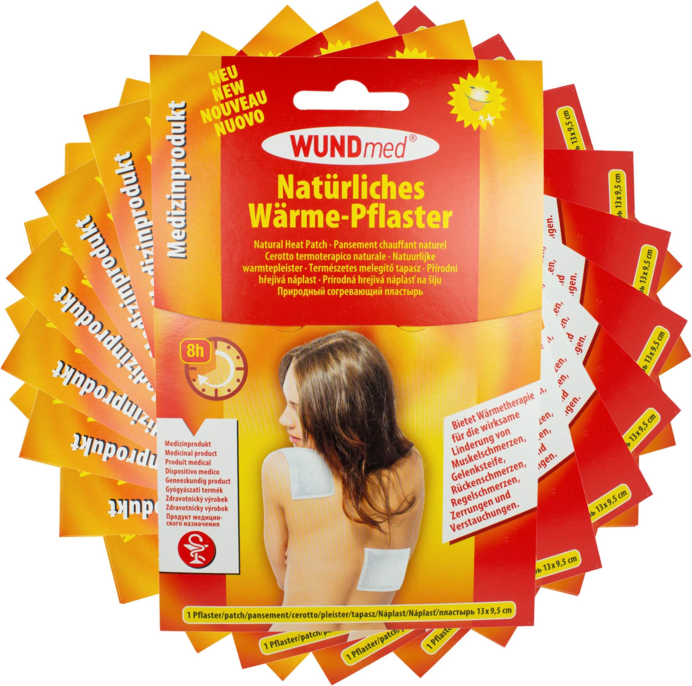 Wundmed Bodywarmers/Pain Relief Patch 13cm x 9.5cm, 10 Pieces - Rectangular, Single-Use, Hypoallergenic, THERAPEUTIC_THERMAL_COMPRESS
