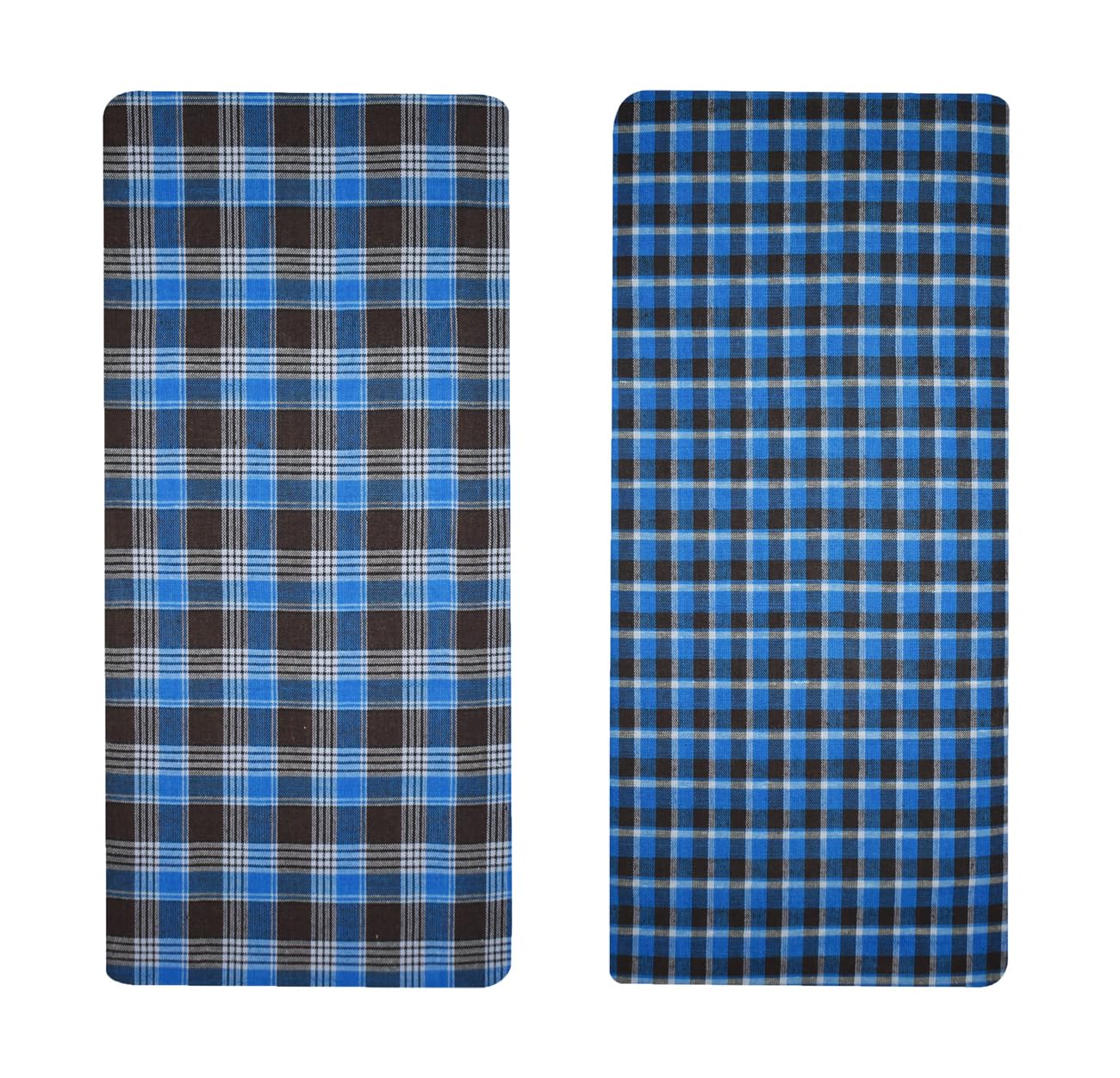 blue leaf Men's Cotton Multi Color Lungis 2.25 meter (Set of 3)-picture-56