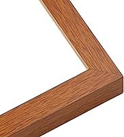 Vista 4 de Marco marrón de 18 x 24 pulgadas, marco de madera maciza de nuez de miel, ancho de moldeo de 0.875 pulgadas, profundidad de rabo de 0.875 pulgadas