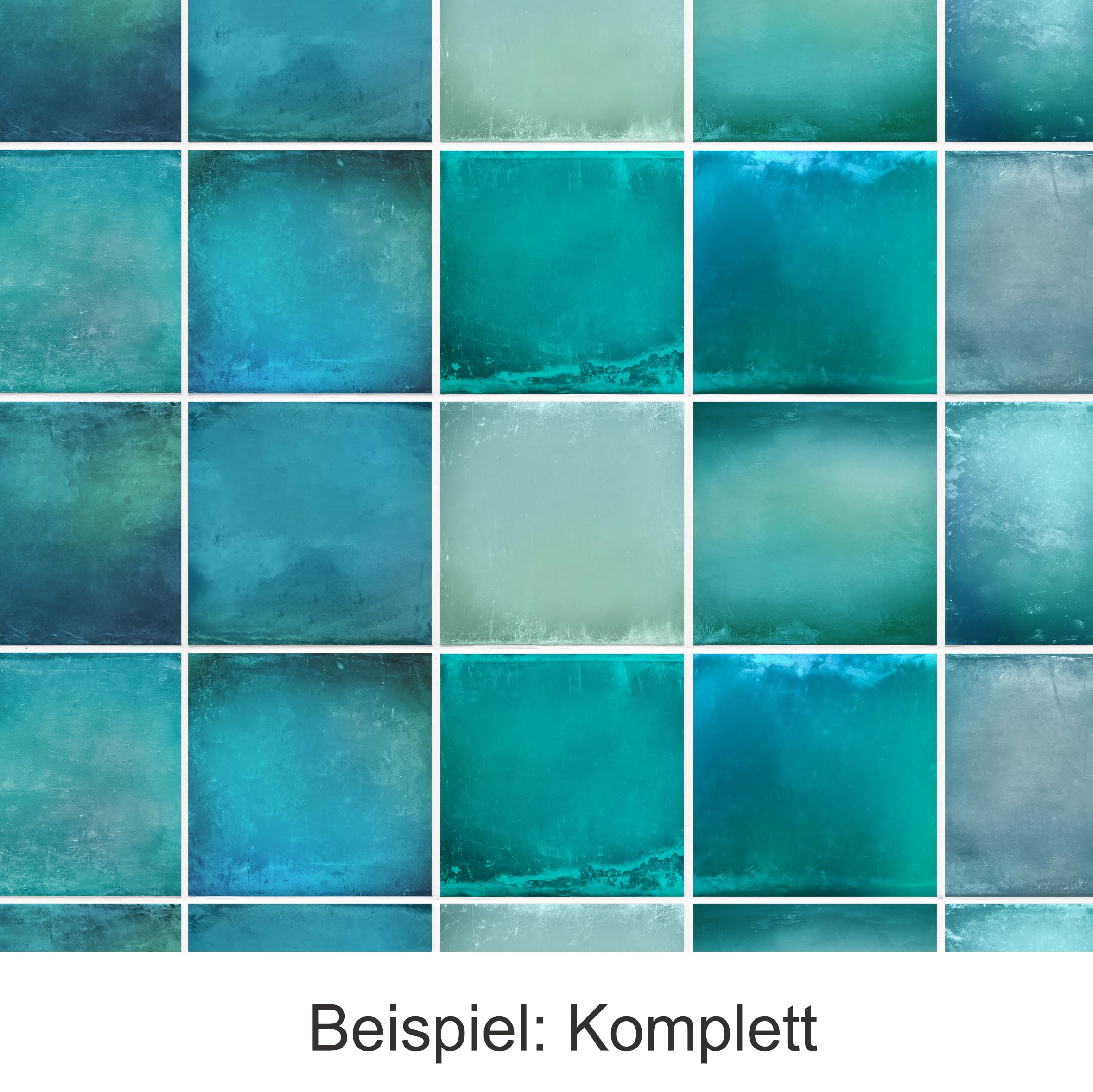 GRAZDesign Fliesenaufkleber Set - Maritim Design, Selbstklebende Dekorfolien für Küche & Bad, Wasserfest DIY Wanddekoration - 15x15cm