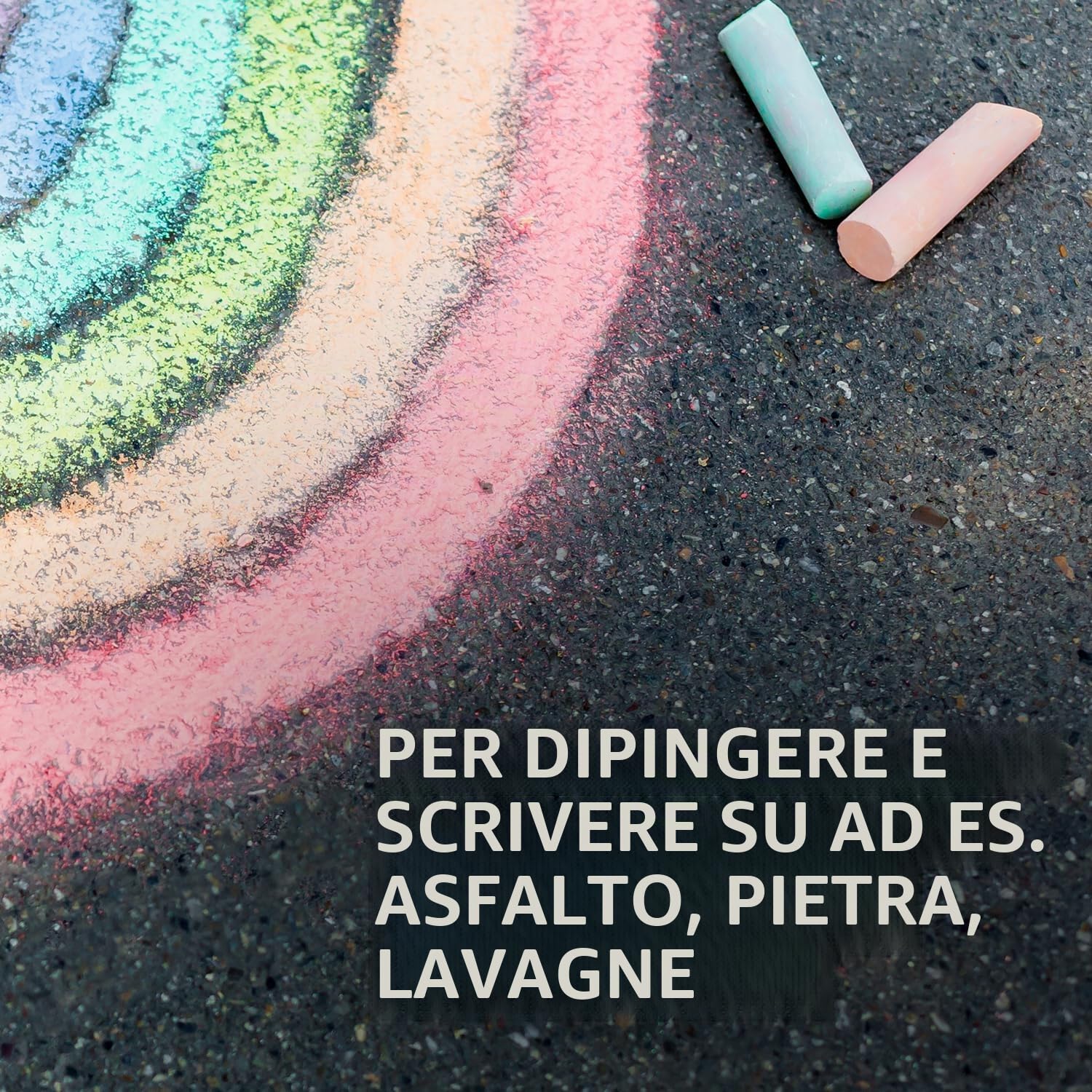 Westcott gesso colorati stradale | 20 gessetti colorati per bambini in un pratico secchiello | facilmente lavabili | adatti per asfalto, lavagne o pietra | E-744985 00 (Confezione da 2)
