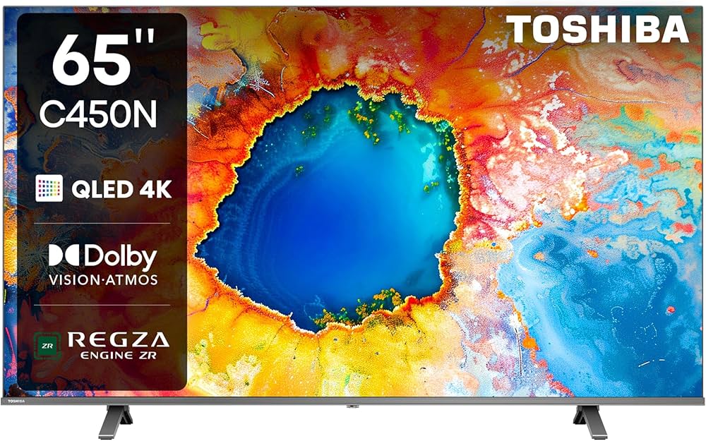 TOSHIBA 164 cm (65 inches) C450NP Series 4K Ultra HD Smart QLED TV