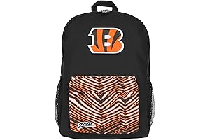 FOCO X ZUBAZ NFL Collab Zebra Printed Backpack, Cincinnati Bengals
