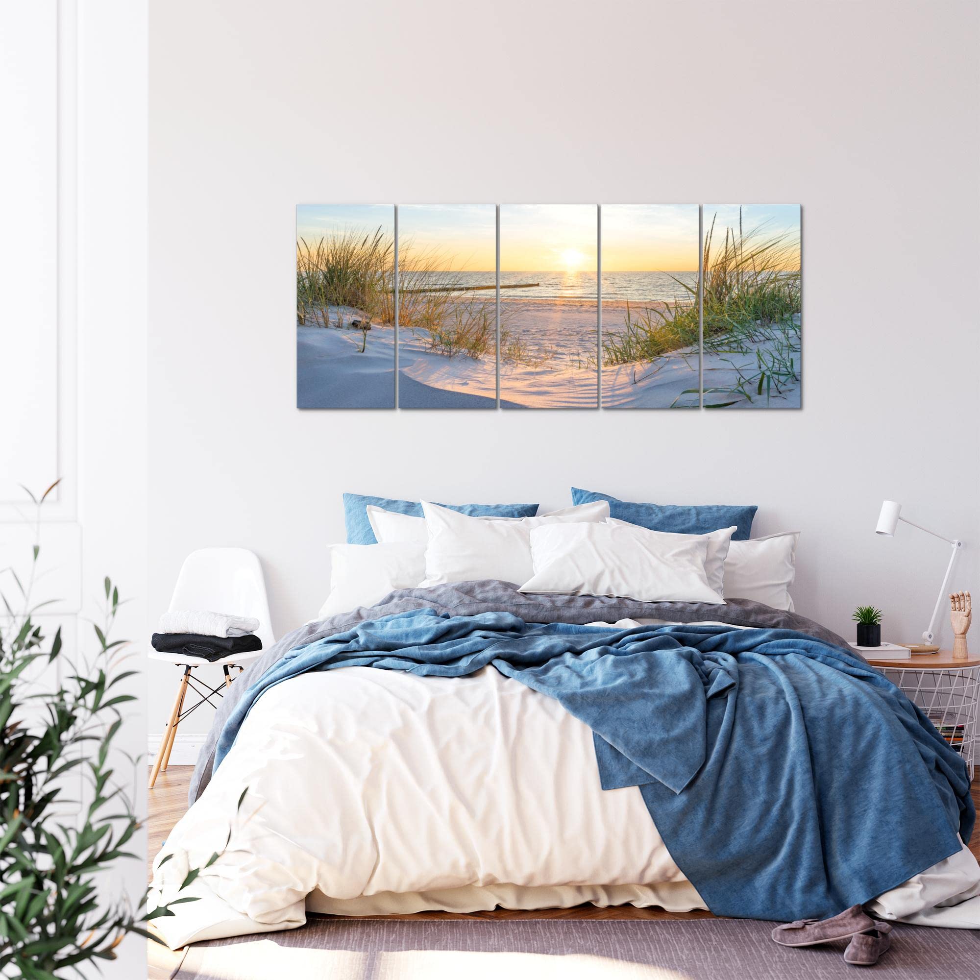 Quadro Su Tela Runa Art Sunset | 60x40 Cm XXL | Stampa Non Tessuta | Pronto Da Appendere | Made In Germany - 5