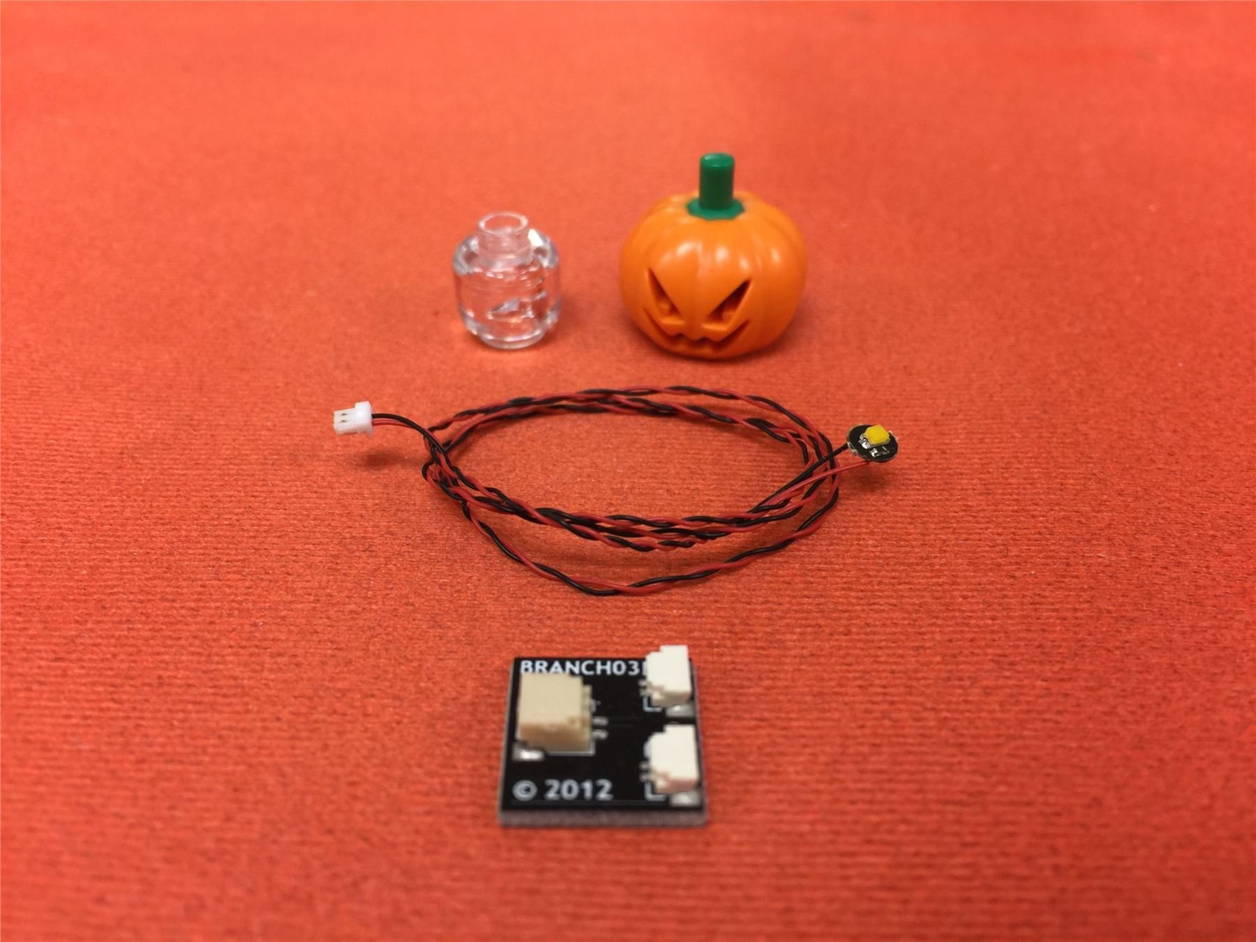 Brickstuff LED Lighting for Lego Lit Pumpkin with Warm White LED
