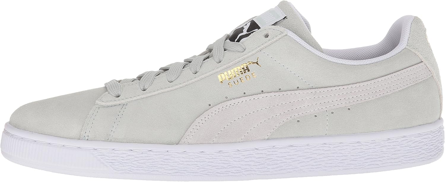 PUMA Unisex-Adult Suede Classic Sneaker 5 Blue Flower-puma White