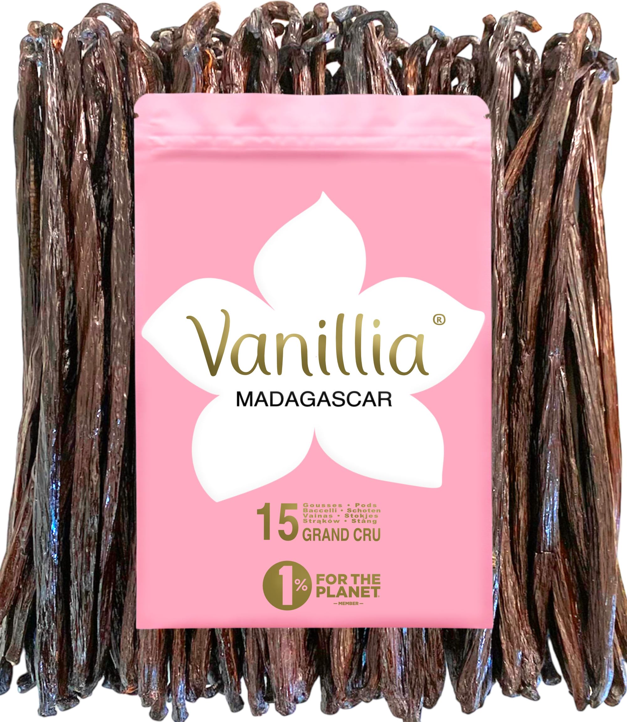 15 Gousses • Vanille Bourbon de Madagascar • GRAND CRU 2026 • 14/16cm • FreshZIP Vanillia