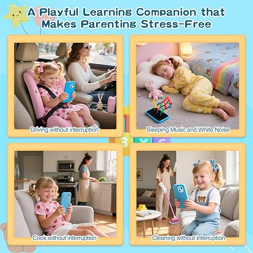 Miniatura 6 de Teléfonos de juguete PAMOX para niños con cámara dual, teléfonos de juguetes educativos, regalos para niños de 3 a 12 años con más de 200