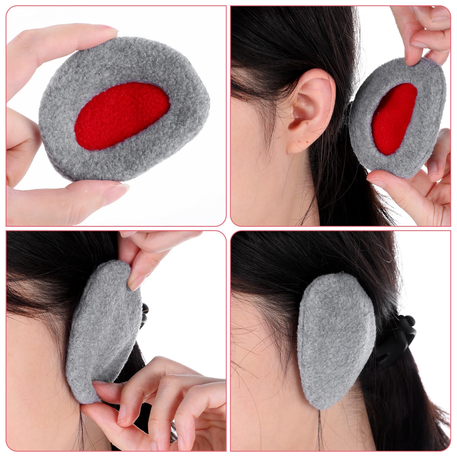 Grevosea 2 Paar Ohrenwärmer Damen/Herren Earbags Ohrenschützer dicke Winter Ohrenschützer ohrenwärmer für männer & frauen,ohrwärmer ohne Band für Damen/Männer/Kinder