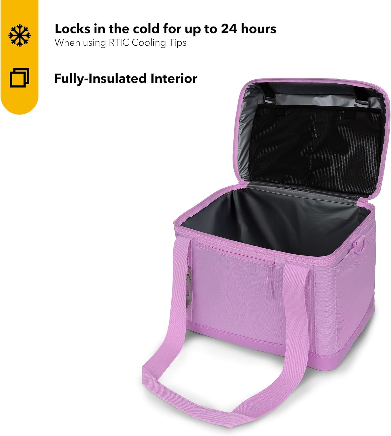 RTIC Everyday Cooler, Soft Sided Portable Insulated Cooling for Lunch, Beach, Drink, Beverage, Travel, Camping, Picnic, for Men and Women