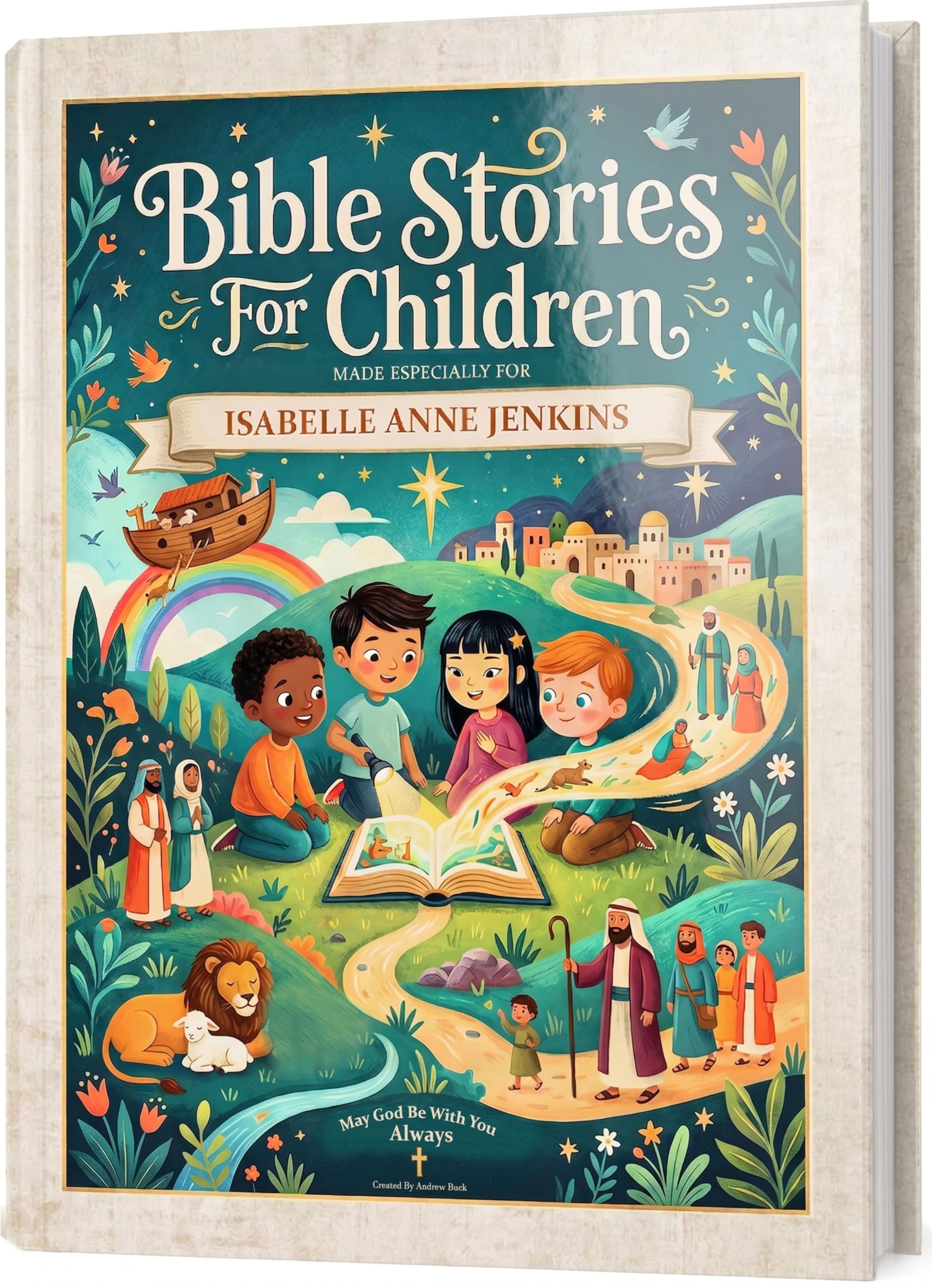 Personalised Children's Book of Bible Stories - Inspirational Keepsake Gift for Boys & Girls Ages 0-12 -Christenings, Baptisms, Birthdays