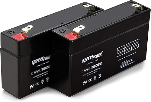 Baterías selladas de ácido de plomo ExpertPower 6v 1.2 Ah, Negro