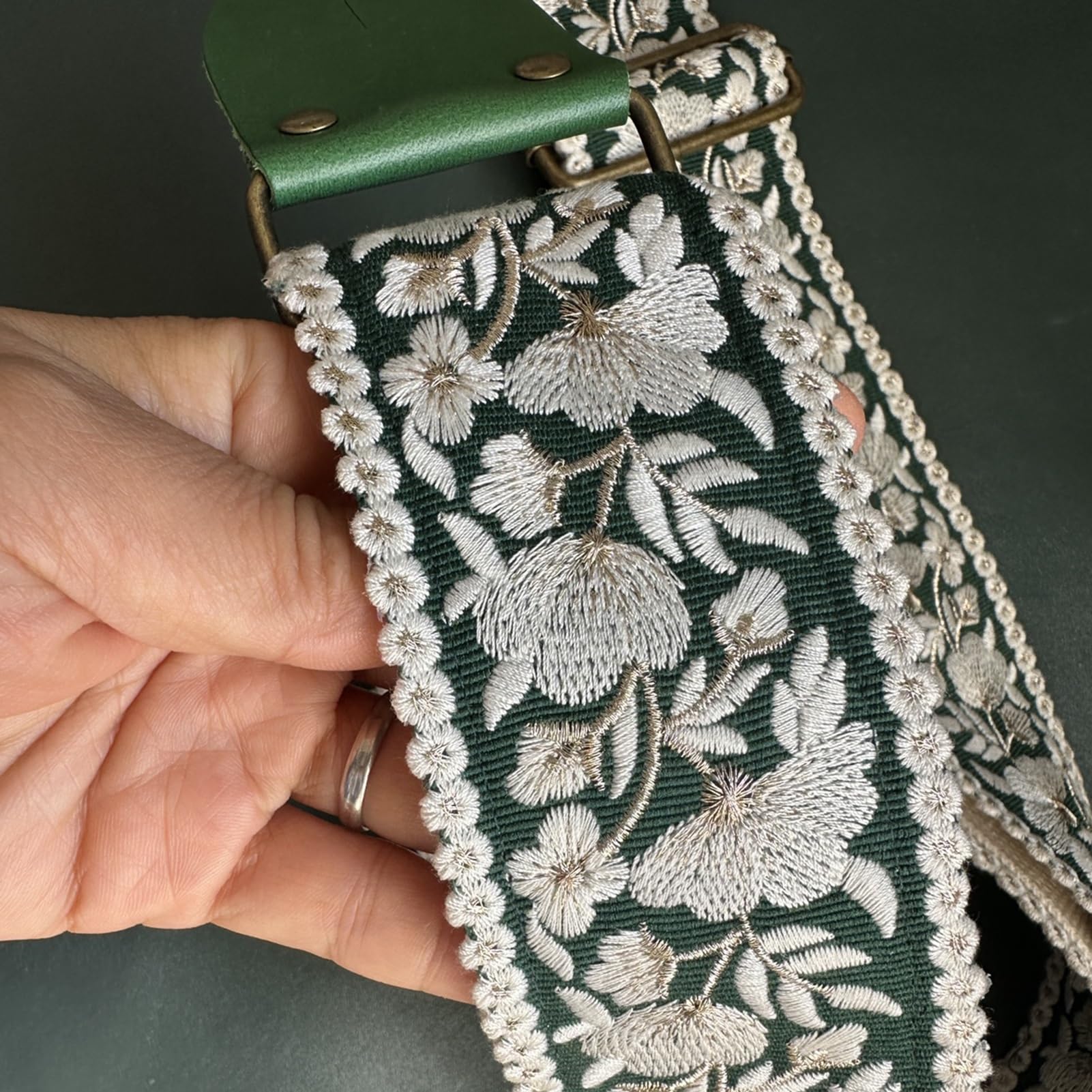 Correa De Guitarra Correas de Guitarra Bordadas en Jacquard de 2,3" a Mano para Bajos, Guitarras eléctricas y acústicas