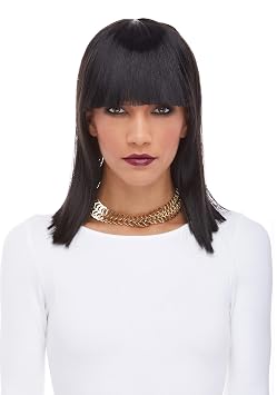 Cleopatra Queen Color Black - Sepia Wigs Egyptian Princess Long Page Night Club Cosplay Fancy Dress Synthetic Straight Razor Cut