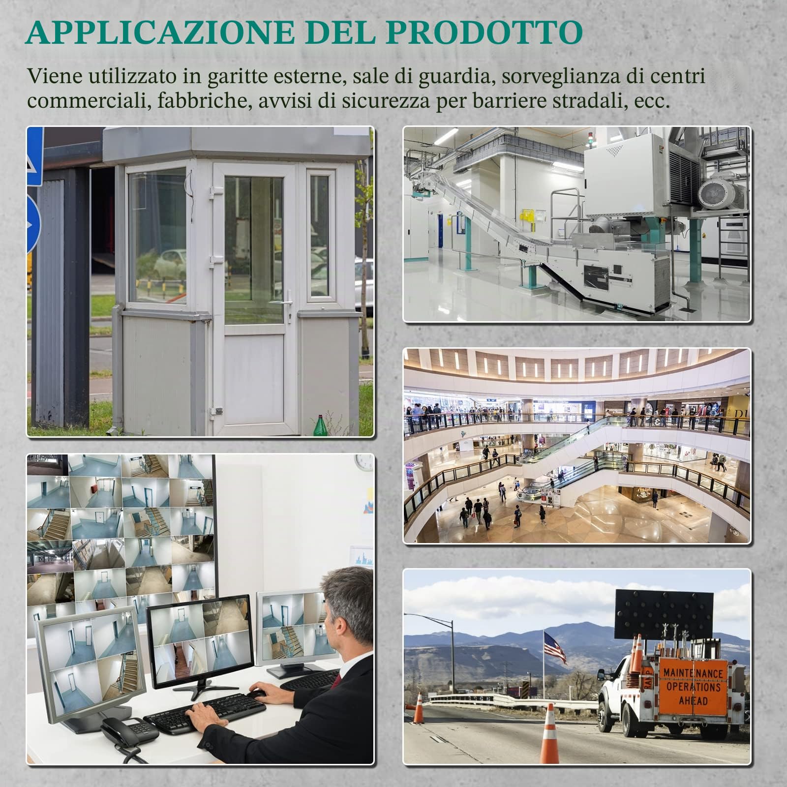 YJINGRUI 220V Sirena di allarme suono industriale Sirena Buzzer con lampeggiante Sistema di allarme di impermeabile (Volume: 120dB, Modalità di temporizzazione a segmento singolo)