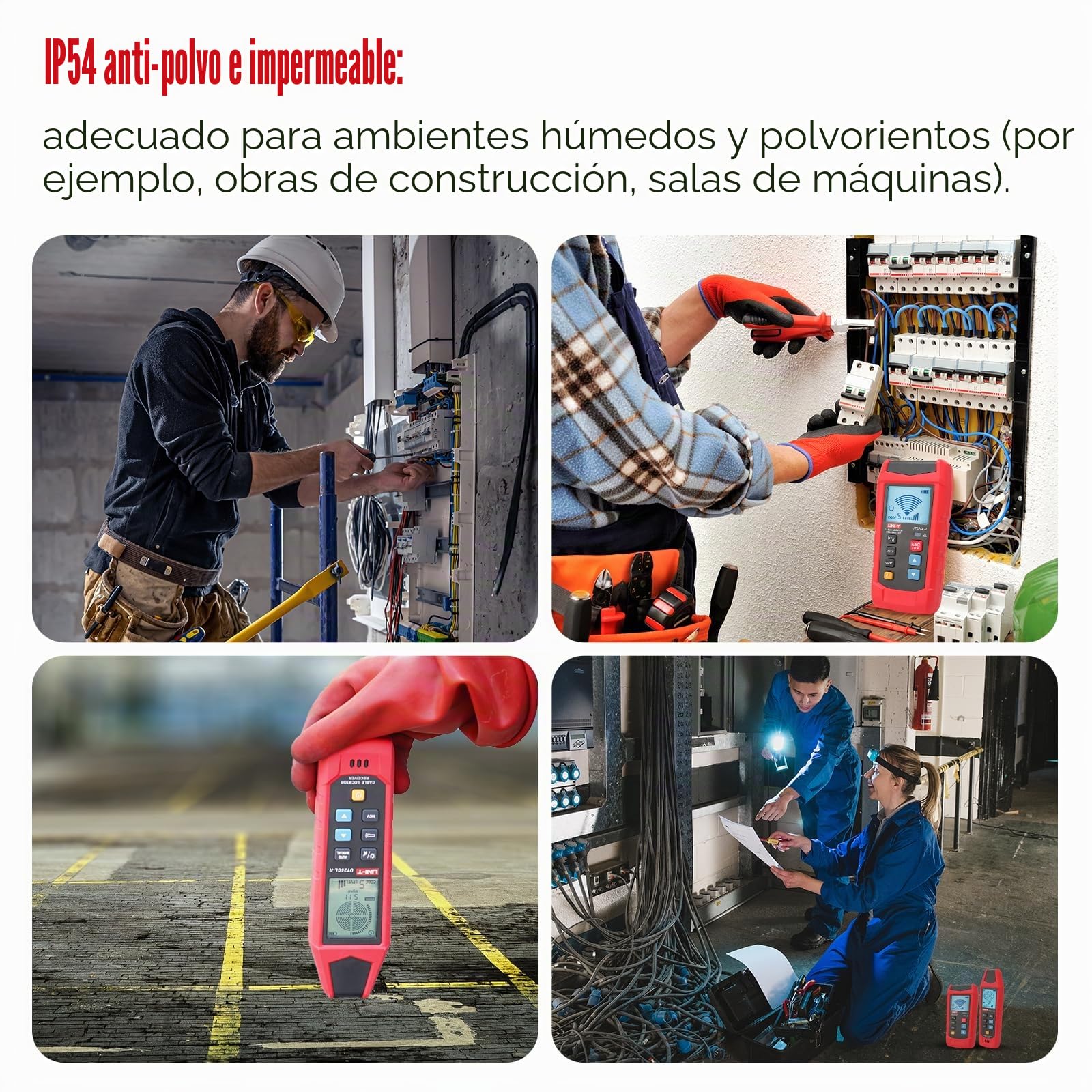 UNI-T Localizador de cables subterráneos, UT25CLCircuit, detector de línea de 80 a 1000 V (NCV), probador de cables de profundidad máxima de detección de 8 pies, para riego de cables, cable de casa