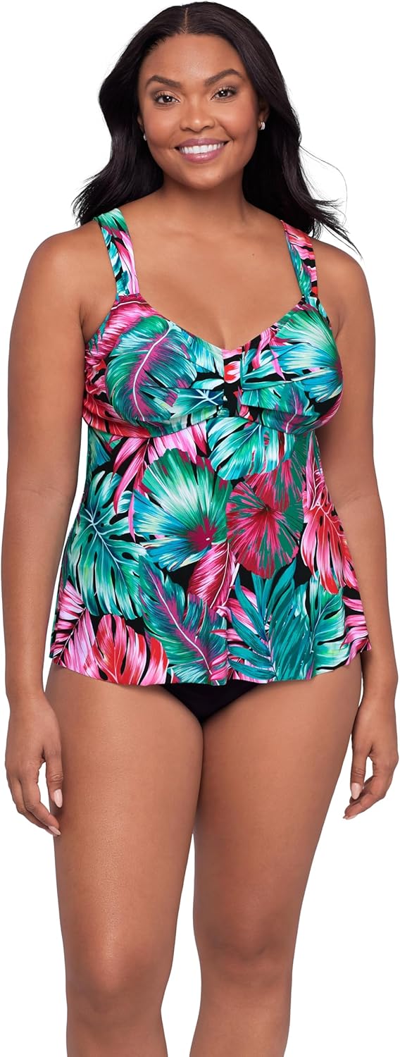 Women's Adjustable Lily Swim Tankini with Built-in Bra Support
