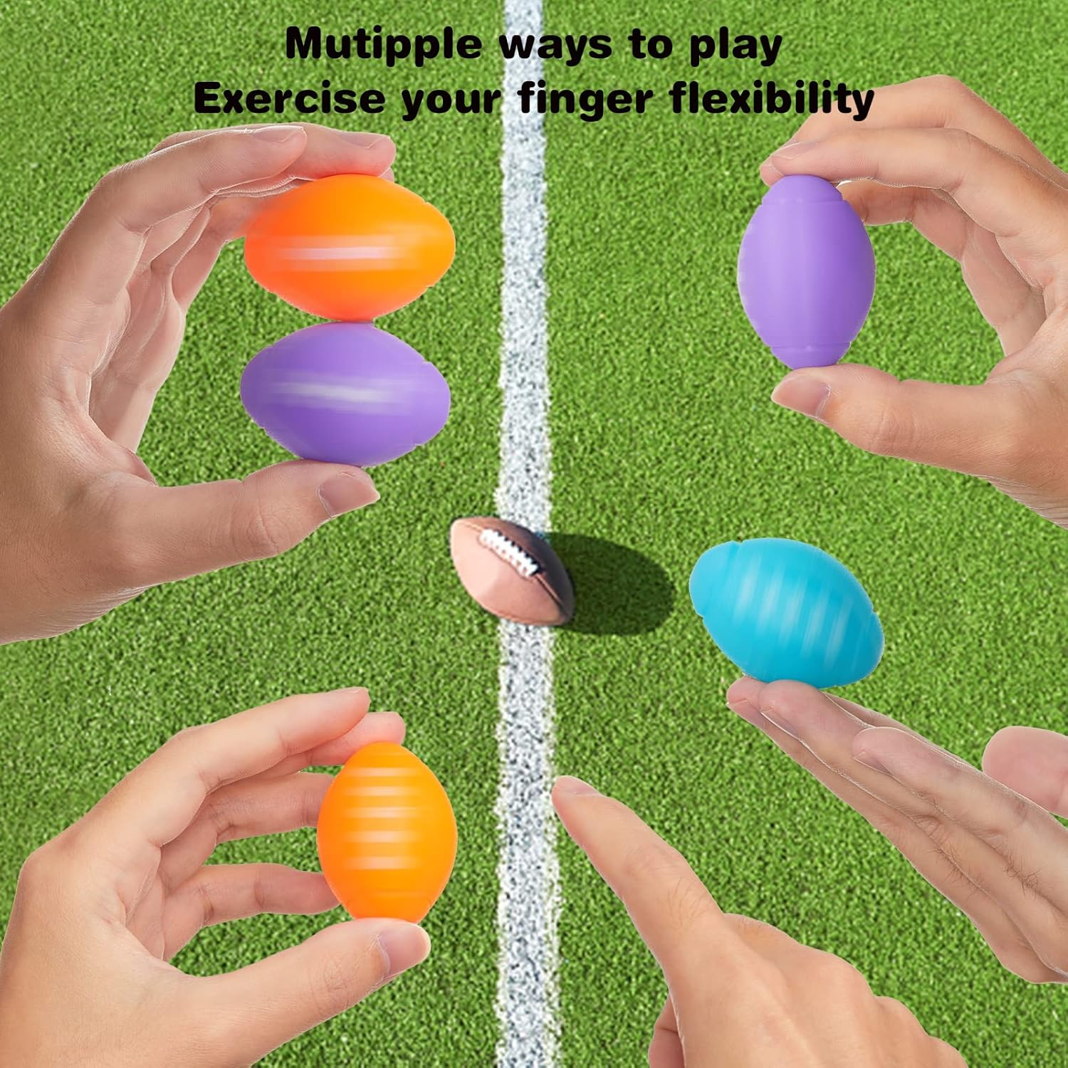 SCIONE 36Pack Football Fidget Spinner Football Party Favors for Kids 4-8 8-12 Goodie Bag Stuffers Treasure Box Toys for Classroom Prizes Return Gifts for Kids Birthday Party Favors - Image 3