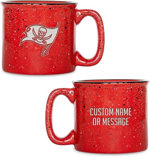 Miniatura 14 de Rico Industries NFL New York Giants - Taza de café personalizada de 12 onzas con logotipo grabado con láser profundo, taza de cerámica para acampar