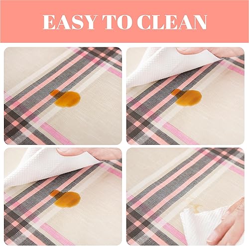 Vista 186 de FIFTY FEET Mantel rectangular de 70 x 52 pulgadas, mantel de vinilo con respaldo de franela para mesas rectangulares impermeable, cubierta de mesa