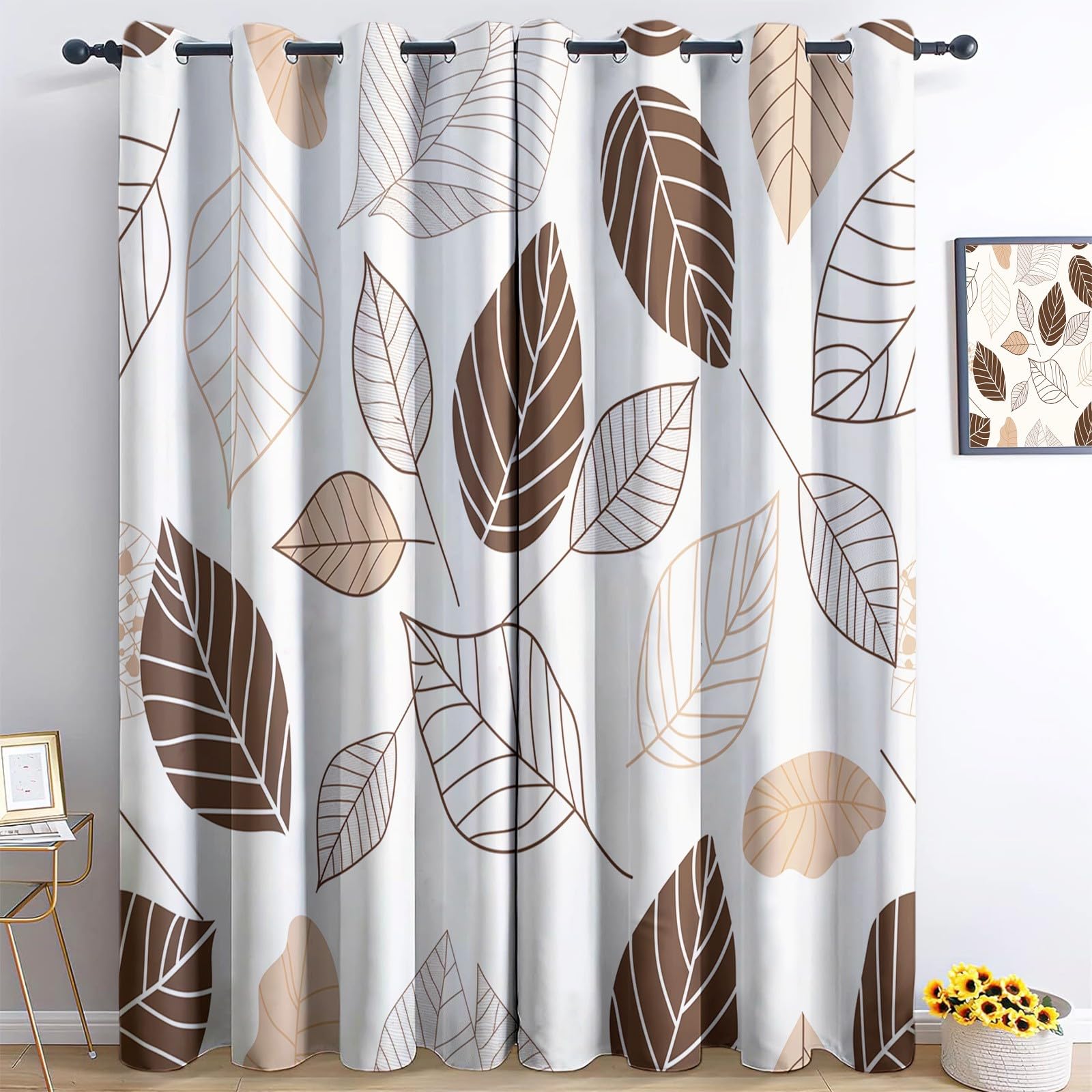 Rideaux occultants enfant crème L140 x H175 cm de style dessin animé pour chambre bébé