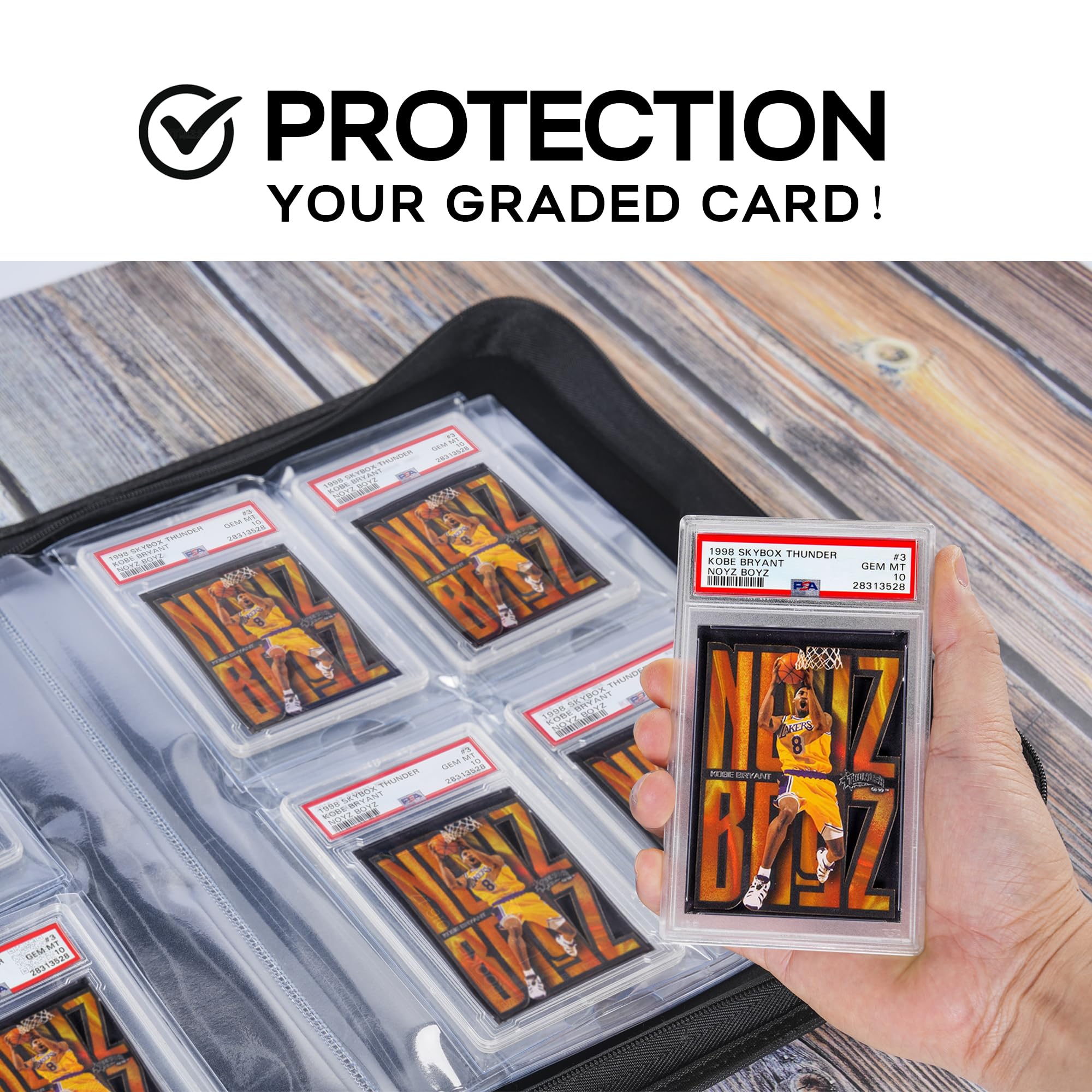 morabto graded card binder Binder,Holds 40 Graded Cards,4 Pocket Slab For PSA,Premium Graded Card Holder with Sleeves Red Toys & Games Quantity:1 Sealed Case (24 Booster Boxes) Dragon Vault No PVC and Acid Sneasel (25/111) [Neo Genesis
