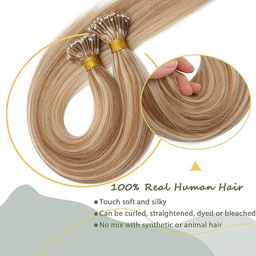 Miniatura 2 de SEGO Extensión de cabello humano con anillo de nano cuentas, extensiones de cabello Remy preunidas con nanopunta, micro cuentas de anillos, lazo