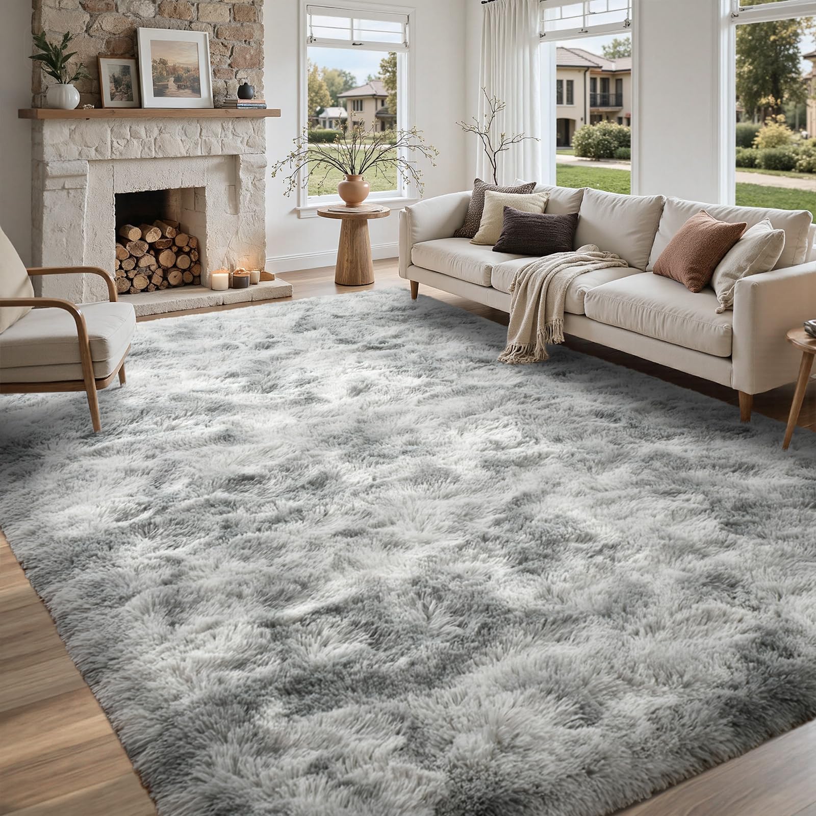 Tapis pelucheux moderne pour chambre d'enfant et salle de jeux