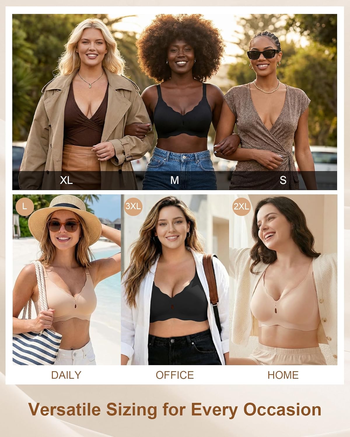 Cevapro Jelly Bras for Women, Wireless Push Up Bra Seamless Full Coverage Bralettes Comfortable No Underwire Tshirt Bra