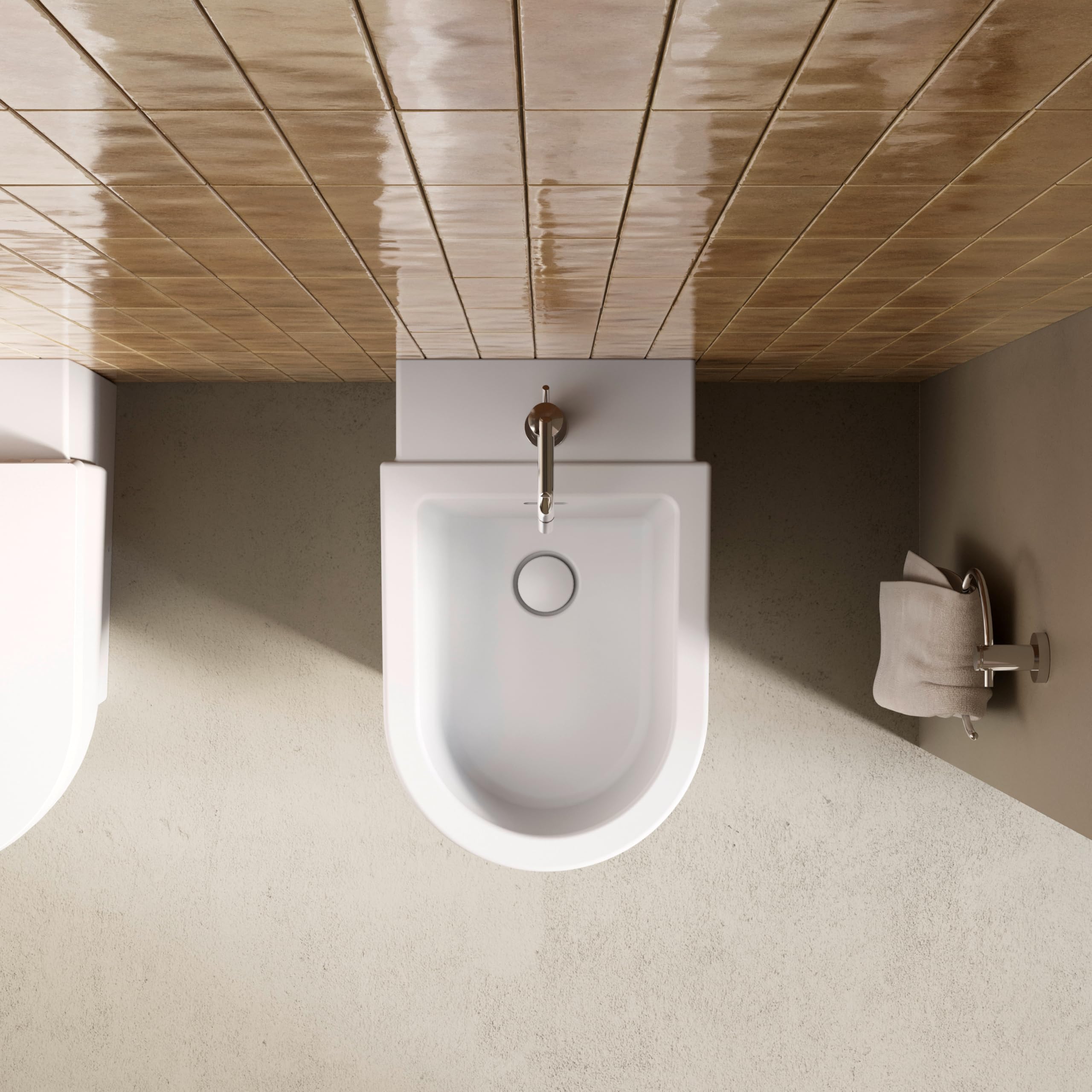 Duravit Balcoon jednouchwytowa bateria bidetowa (wysokość wylewki 119 mm), mikser bidetowy z zestawem odpływowym z drążkiem pociągowym, chrom