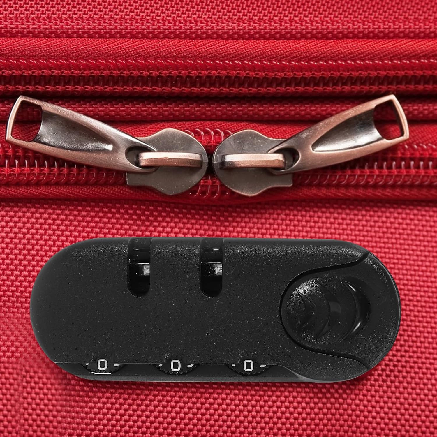 HEMOTON 3pcs 3-Digit Combination Backpack Locks Anti-Theft Small Password Locks for Travel Luggage Bags with Thumb Operation for Suitcase Security